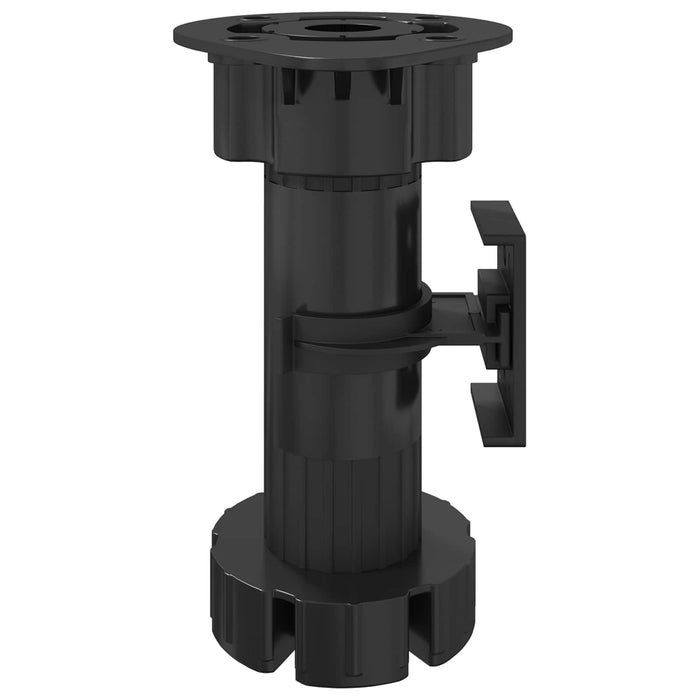 Picioare de mobilă Ajustabil 12 pcs Negru 46 x 46 x 128 mm PP - WALTI WALTI