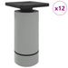 Picioare de mobilă Ajustabil 12 pcs Alb 64 x 64 x 100 mm PP - WALTI WALTI