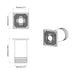 Picioare de mobilă Ajustabil 12 pcs Alb 64 x 64 x 100 mm PP - WALTI WALTI