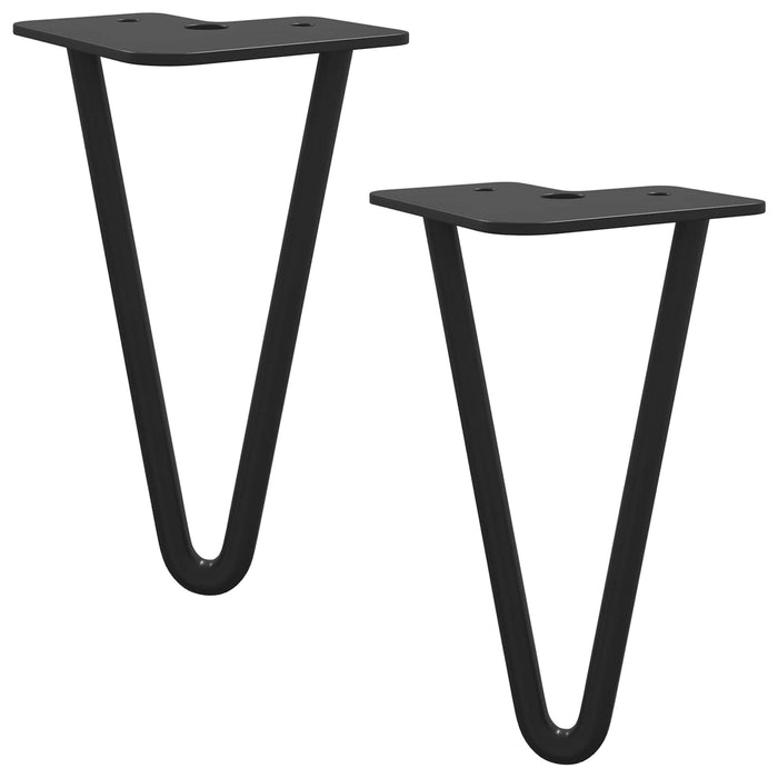Picior de mobilă 2 pcs Negru 54.1 x 54.1 x 100 mm Fier - WALTI WALTI