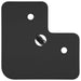 Picior de mobilă 2 pcs Negru 54.1 x 54.1 x 100 mm Fier - WALTI WALTI