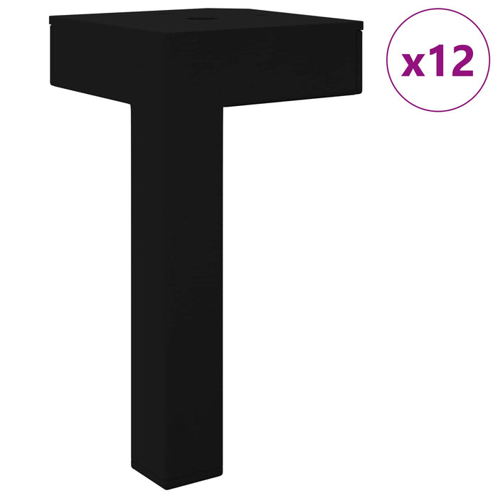 Picioare În picioare 12 pcs Negru 57 x 57 x 100 mm Fier - WALTI WALTI