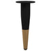 Picioare de mobilă 2 pcs Negru și Aur Ø 40 x 98 mm Fier - WALTI WALTI