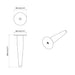 Picioare de mobilă 2 pcs Negru Ø 40 x 98 mm Fier - WALTI WALTI