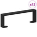 Picioare de mobilă 12 pcs Negru 31,1 x 4 x 10 mm Fier - WALTI WALTI