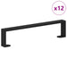 Picioare de mobilă 12 pcs Negru 43,6 x 4 x 10 mm Fier - WALTI WALTI