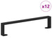 Picioare de mobilă 12 pcs Negru 48,1 x 4 x 10 mm Fier - WALTI WALTI