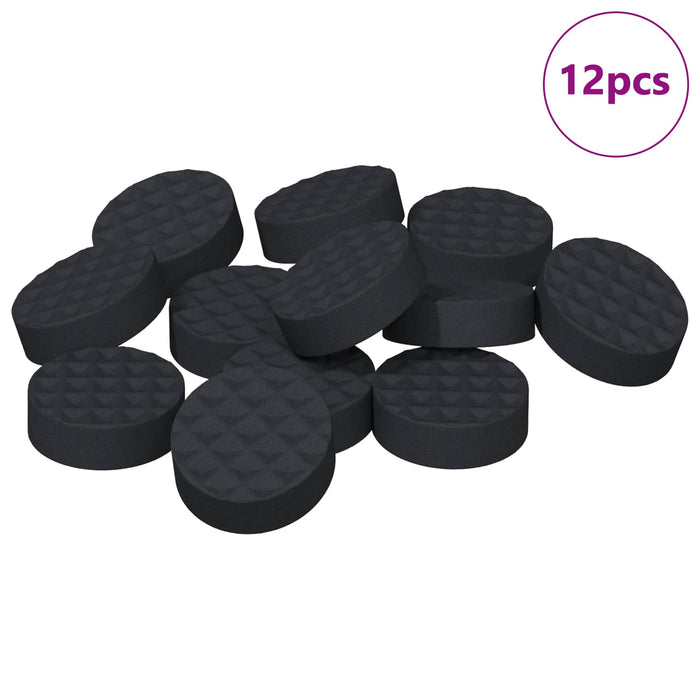 Tampoane pentru Picioare de Mobilier 12 buc. Negru Ø 14 x 4 mm WALTI
