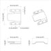 Culoar de montare la nivel 2 pcs Argintiu 75 x 66 x 1,4 mm Oțel - WALTI WALTI