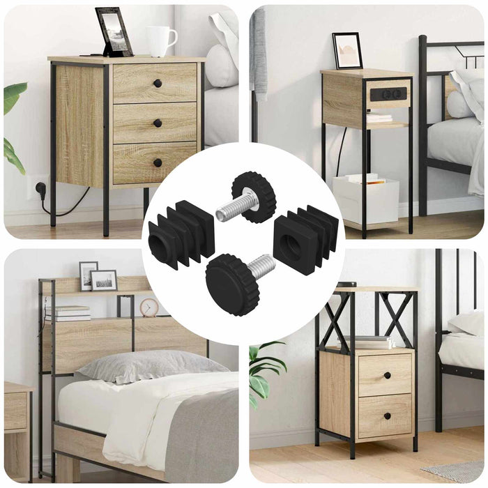 Nivelatoare de mobilă Ajustabil 2 pcs Negru M6 PP - WALTI WALTI