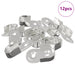 Suport pentru bara de dulap 12 pcs Zinc alb 40 x 18 x 10 mm - WALTI WALTI