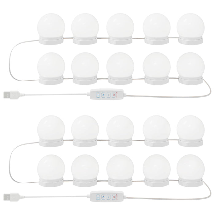 Lumini pentru oglindă 2 pcs Alb 4.5 x 4.5 x 4.8 cm Plastic - WALTI WALTI