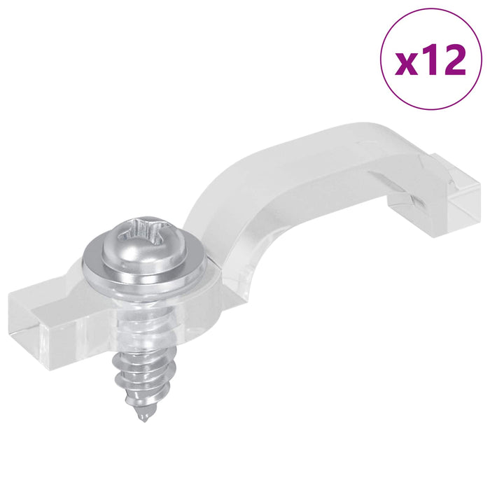 Clipuri LED pentru Strip 12 pcs Transparent 2 x 1 x 0.5 cm - WALTI WALTI