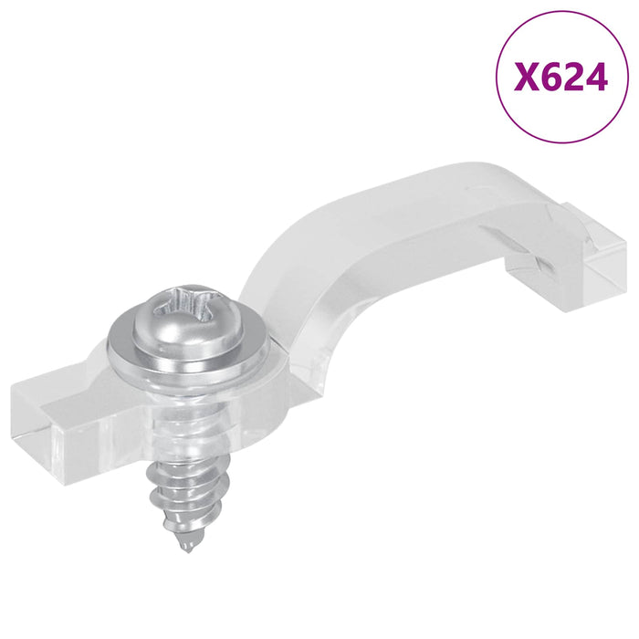 Clipuri LED pentru Strip 12 pcs Transparent 2 x 1 x 0.5 cm - WALTI WALTI