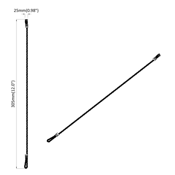 Frânghie de Escaladă Maro Ø25 x 305 mm Nailon - WALTI WALTI