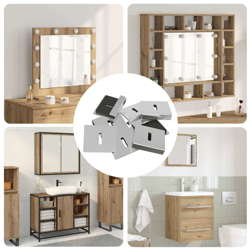 Suport pentru oglindă 2 pcs Nichel 35 x 30 x 8,3 mm Oțel - WALTI WALTI