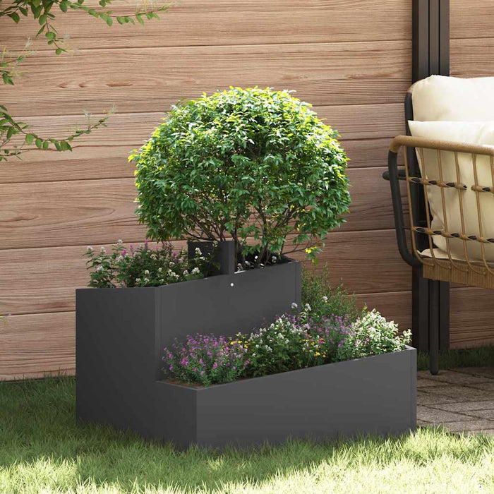 Vază pentru Grădină Negru 60 x 60 x 50 cm Oțel laminat la rece - WALTI WALTI