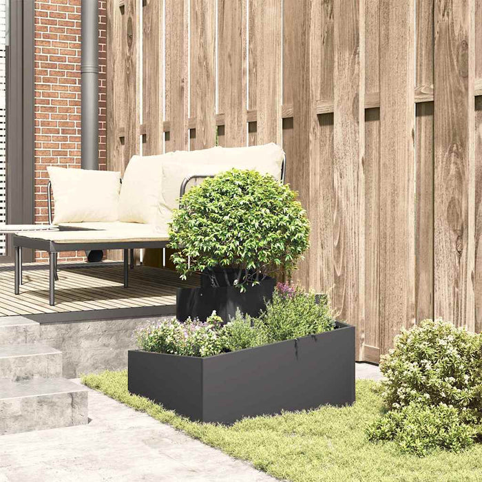 Vază pentru Grădină Negru 60 x 60 x 50 cm Oțel laminat la rece - WALTI WALTI