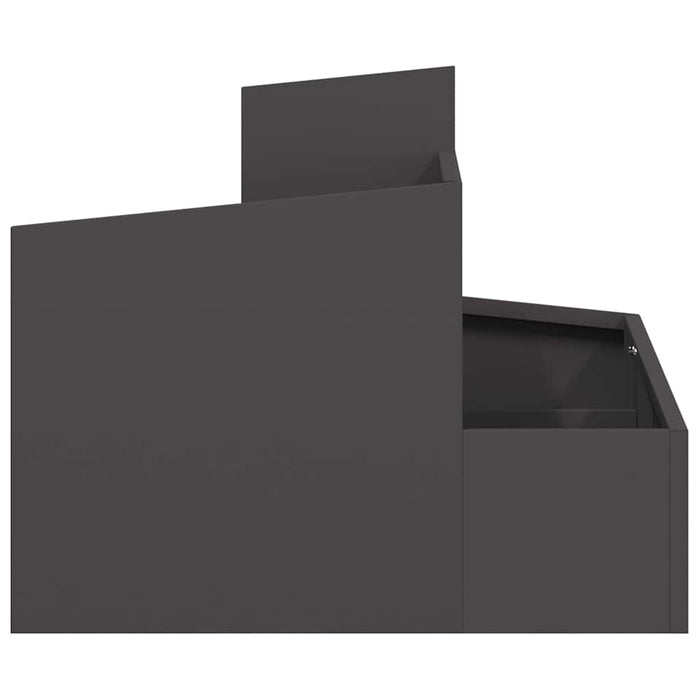 Vază pentru Grădină Negru 60 x 60 x 50 cm Oțel laminat la rece - WALTI WALTI