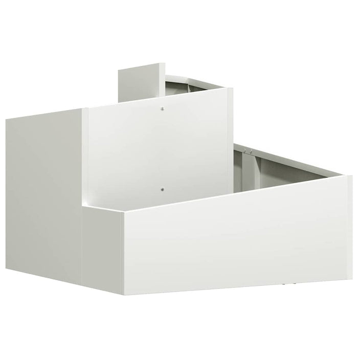 Vază pentru Grădină Alb 60 x 60 x 50 cm Oțel laminat la rece - WALTI WALTI
