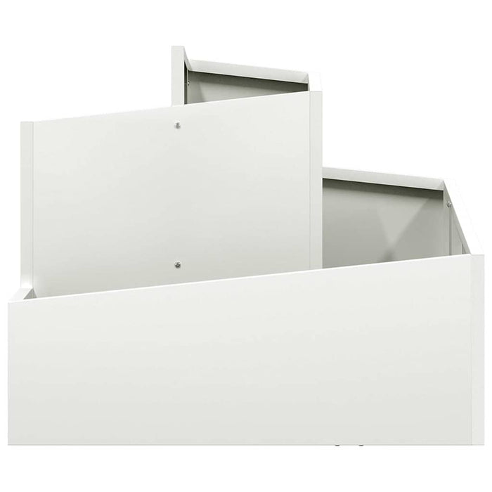 Vază pentru Grădină Alb 60 x 60 x 50 cm Oțel laminat la rece - WALTI WALTI