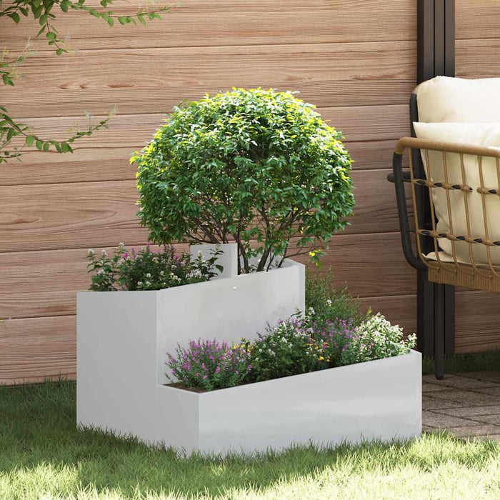 Vază pentru Grădină Argintiu 60 x 60 x 50 cm Oțel Galvanizat - WALTI WALTI