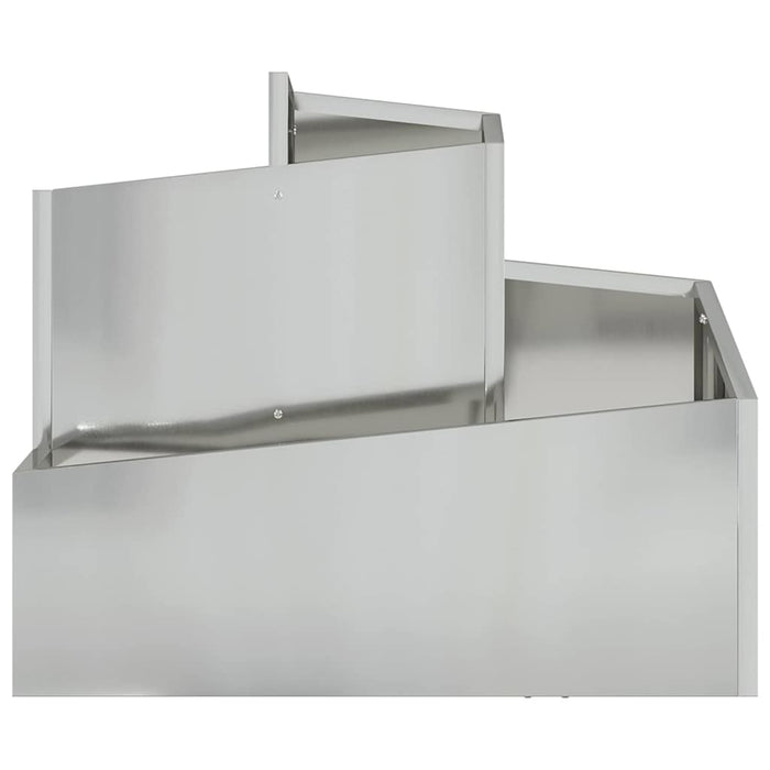 Vază pentru Grădină Argintiu 60 x 60 x 50 cm Oțel Galvanizat - WALTI WALTI