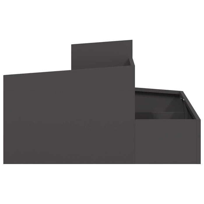 Vază pentru Grădină Negru 80 x 80 x 50 cm Oțel laminat la rece - WALTI WALTI