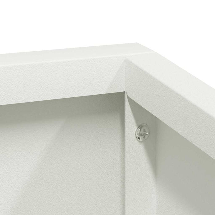 Vază pentru Grădină Alb 80 x 80 x 50 cm Oțel laminat la rece - WALTI WALTI