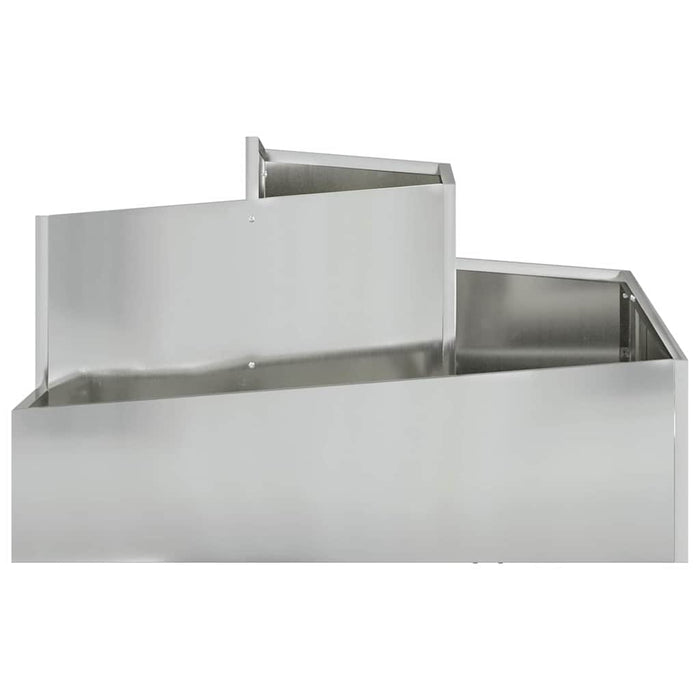 Vază pentru Grădină Argintiu 80 x 80 x 50 cm Oțel Galvanizat - WALTI WALTI
