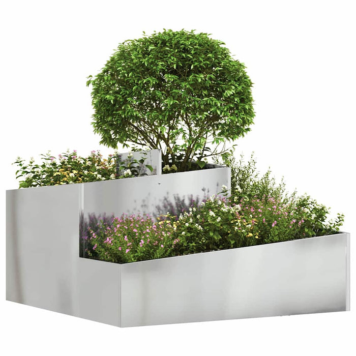 Vază pentru Grădină Argintiu 80 x 80 x 50 cm Oțel Galvanizat - WALTI WALTI