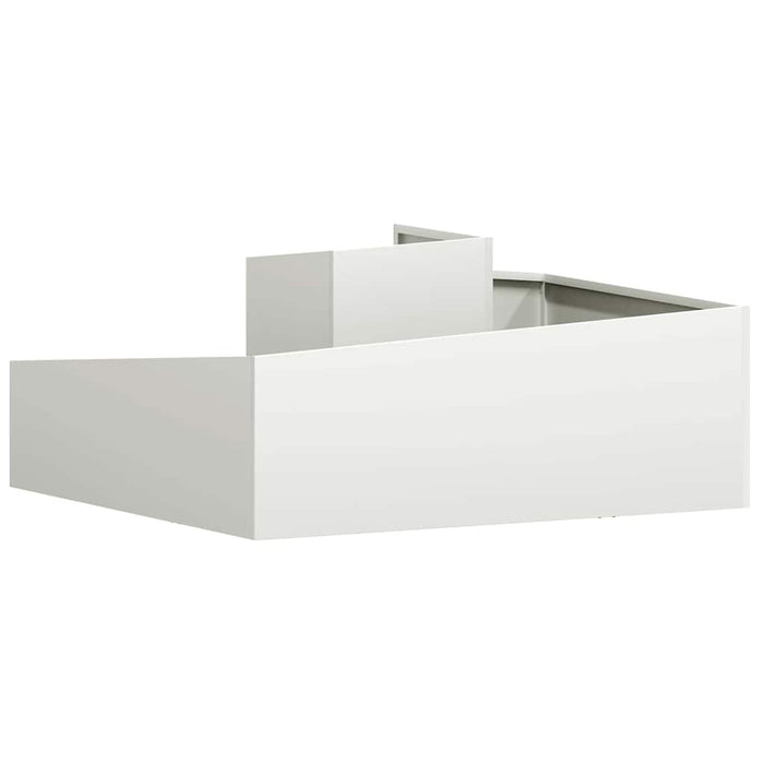 Vază pentru Grădină Alb 100 x 100 x 50 cm Oțel laminat la rece - WALTI WALTI
