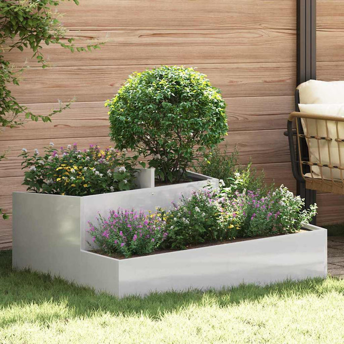 Vază pentru Grădină Argintiu 100 x 100 x 50 cm Oţel inoxidabil - WALTI WALTI