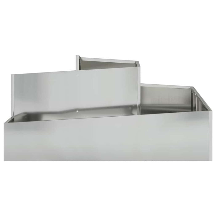 Vază pentru Grădină Argintiu 100 x 100 x 50 cm Oțel Galvanizat - WALTI WALTI