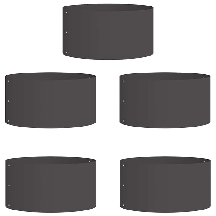Inele pentru vaze 5 buc. Negru 40 x 40 x 20 cm WALTI