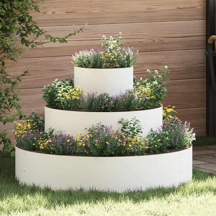 Vază pentru Grădină Alb 90 x 90 x 20 cm Oțel laminat la rece - WALTI WALTI