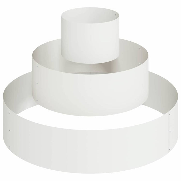 Vază pentru Grădină Alb 90 x 90 x 20 cm Oțel laminat la rece - WALTI WALTI