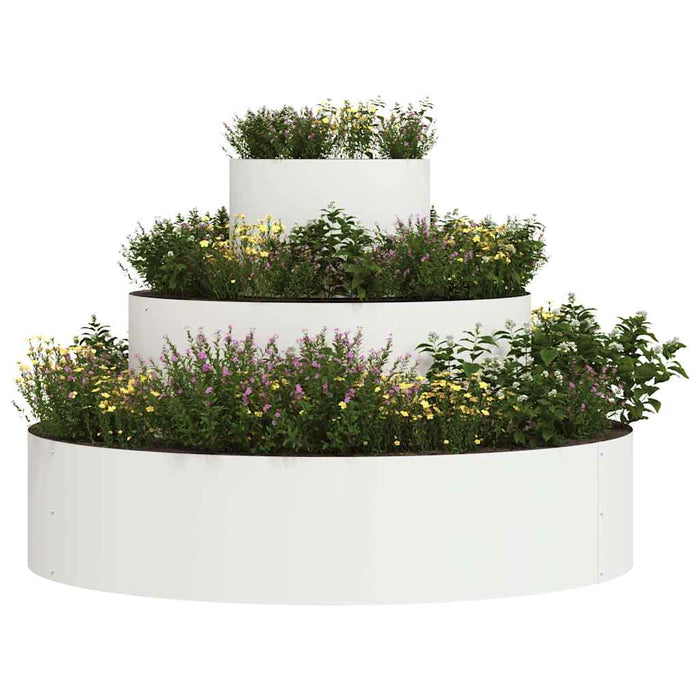 Vază pentru Grădină Alb 90 x 90 x 20 cm Oțel laminat la rece - WALTI WALTI