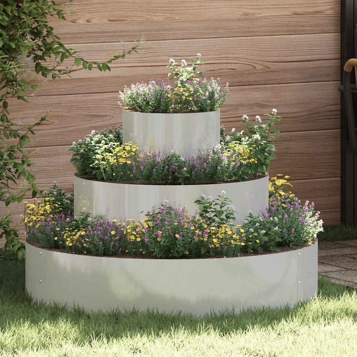 Vază pentru Grădină Argintiu 90 x 90 x 20 cm Oțel Galvanizat WALTI