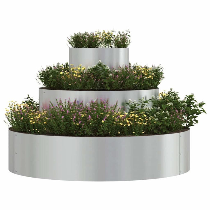 Vază pentru Grădină Argintiu 90 x 90 x 20 cm Oțel Galvanizat WALTI