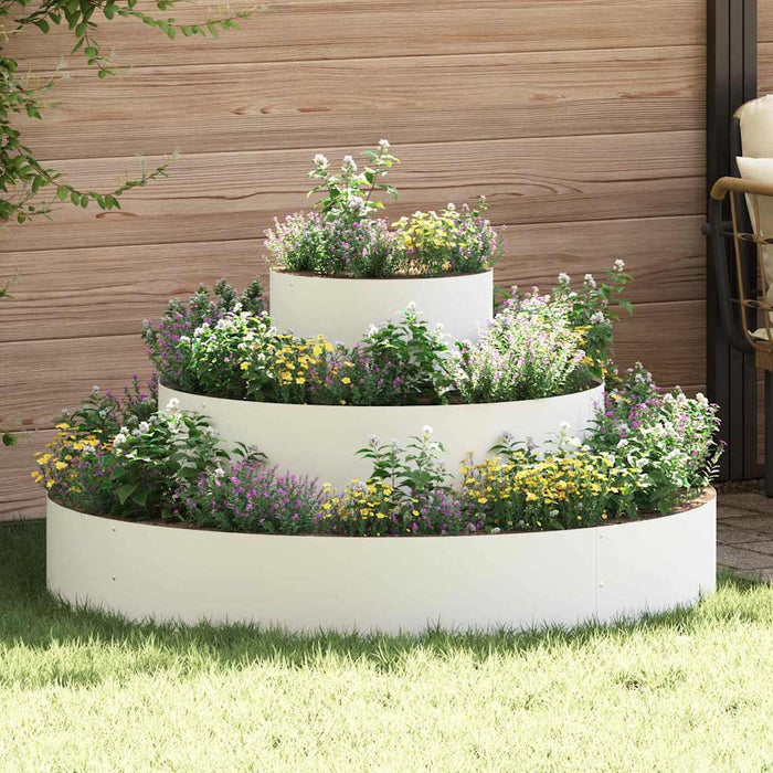 Vază pentru Grădină Alb 120 x 120 x 20 cm Oțel laminat la rece - WALTI WALTI