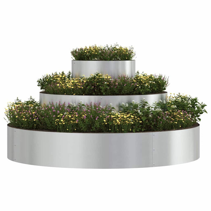 Vază pentru Grădină Argintiu 120 x 120 x 20 cm Oțel Galvanizat WALTI
