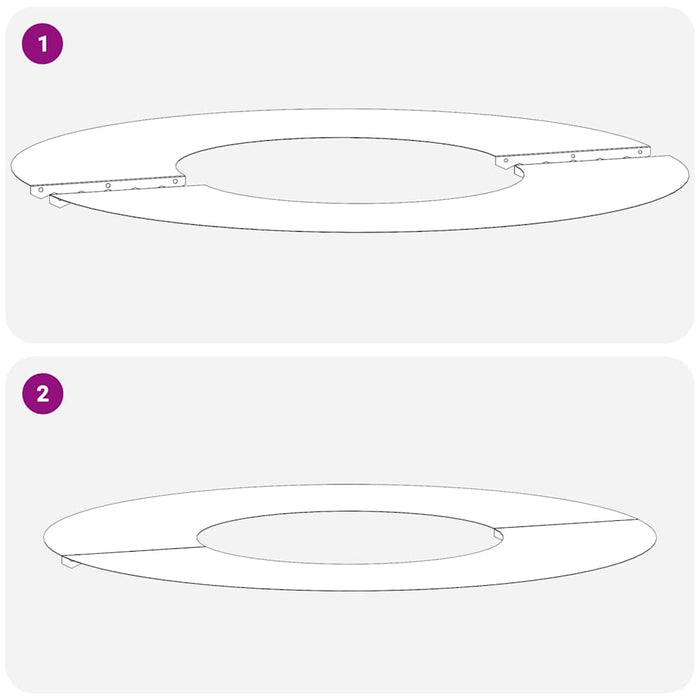potrivit pentru inel de copac plat Antracit Ø30 / 60 cm Oțel WALTI