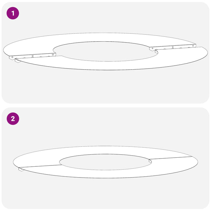 potrivit pentru inele de copac plat 5 buc. Ruginit Ø30/60 cm WALTI