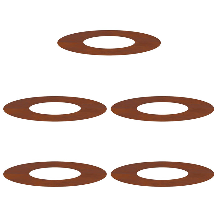 potrivit pentru inele de copac plat 5 buc. Ruginit Ø30/60 cm WALTI