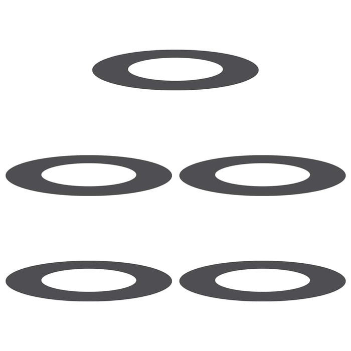 potrivit pentru inele de copac plat 5 pcs Negru Ø40 / 70 cm Oțel - WALTI WALTI