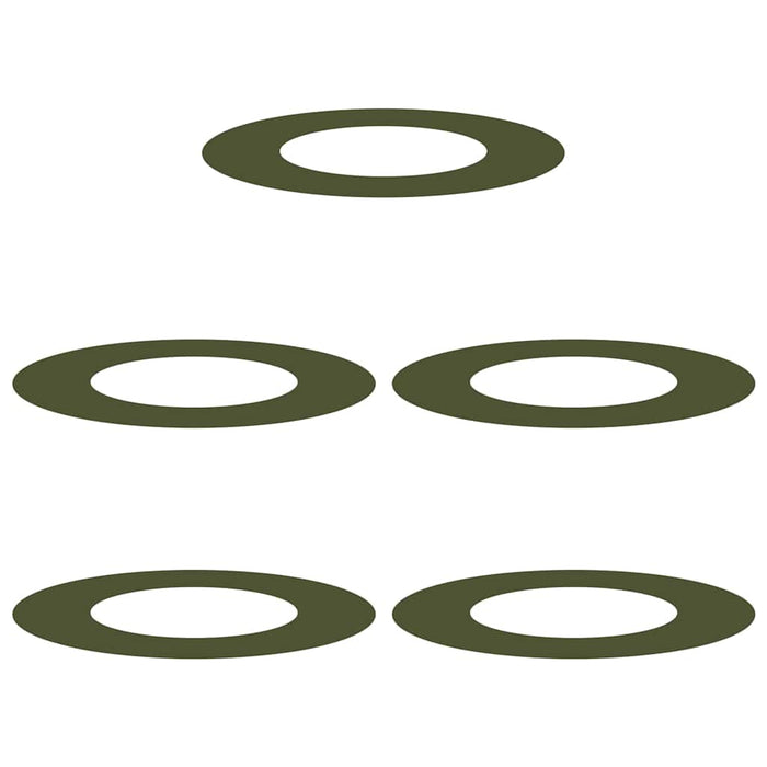 potrivit pentru inele de copac plat 5 pcs Olivengrønn Ø40 / 70 cm - WALTI WALTI