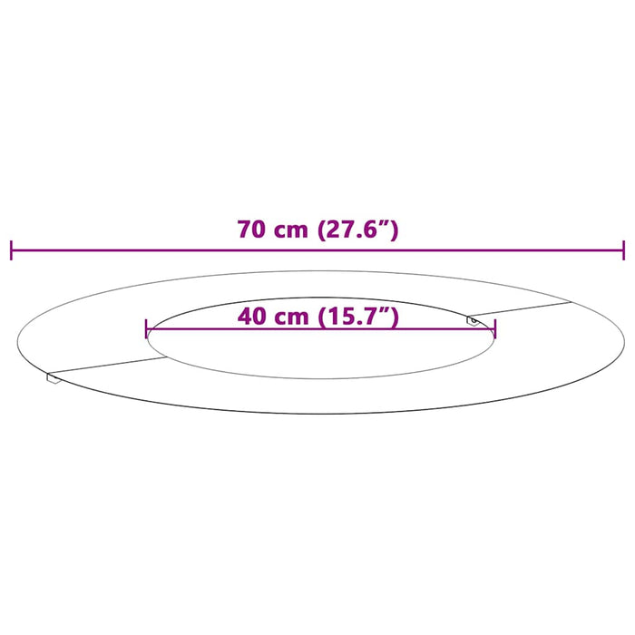 potrivit pentru inele de copac plat 5 pcs Argintiu Ø40 / 70 cm - WALTI WALTI