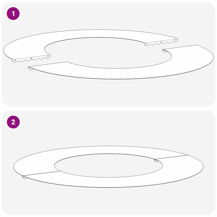 potrivit pentru inel de copac plat Argintiu Ø40 / 70 cm - WALTI WALTI
