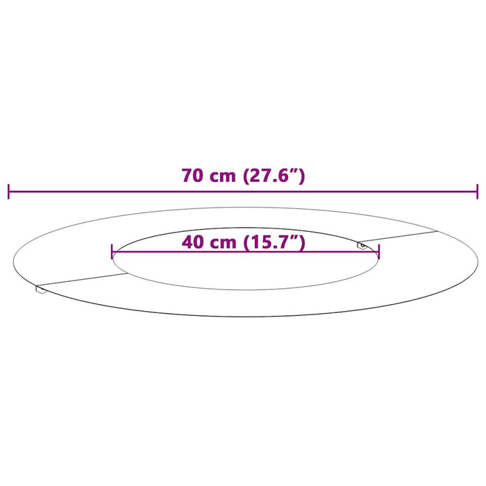 potrivit pentru inel de copac plat Argintiu Ø40 / 70 cm - WALTI WALTI